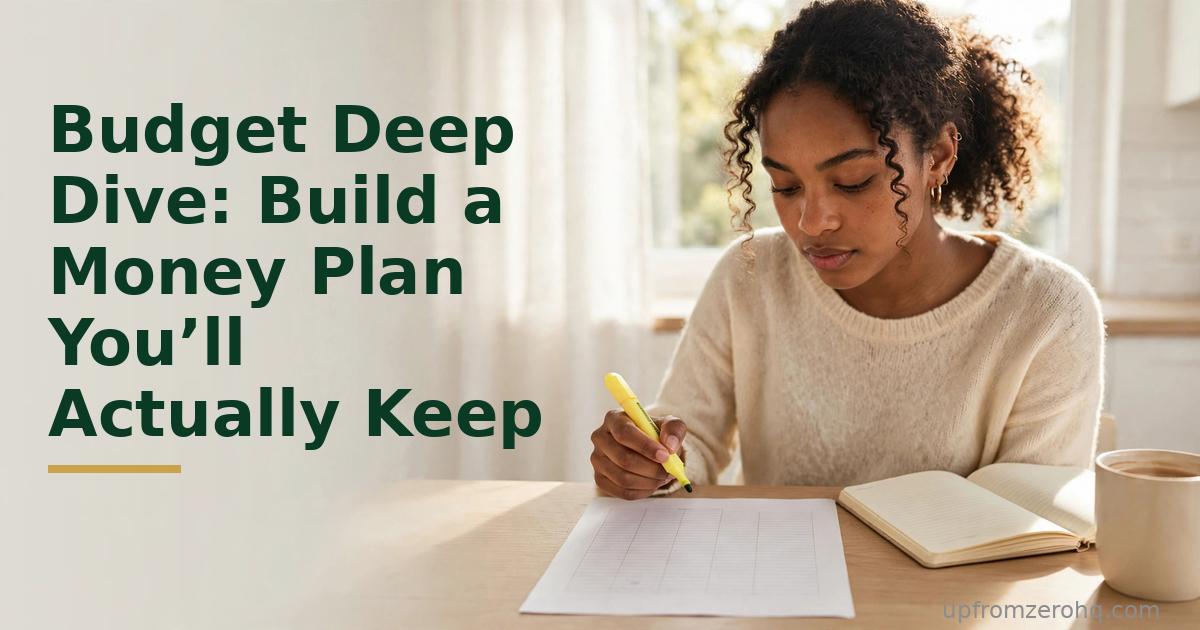 Budget Deep Dive: Build a Money Plan You’ll Actually Keep
