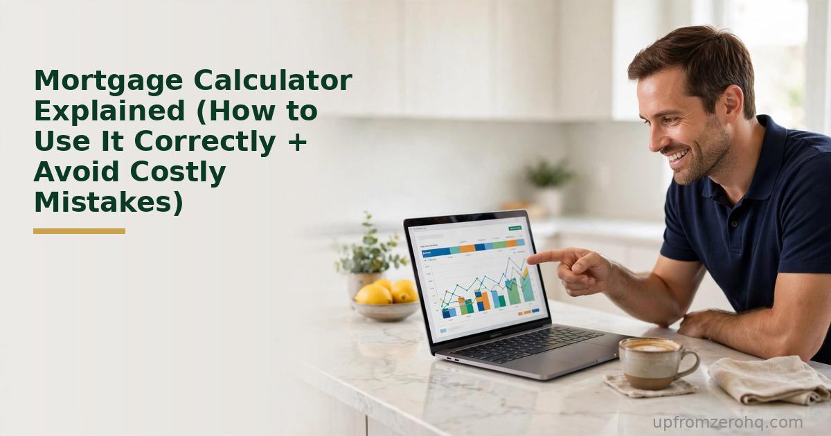 Mortgage Calculator Explained (How to Use It Correctly + Avoid Costly Mistakes)