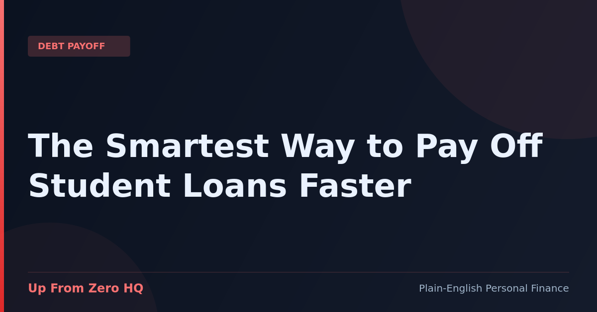 The Smartest Way to Pay Off Student Loans Faster (Without Killing Your Budget) - Up From Zero