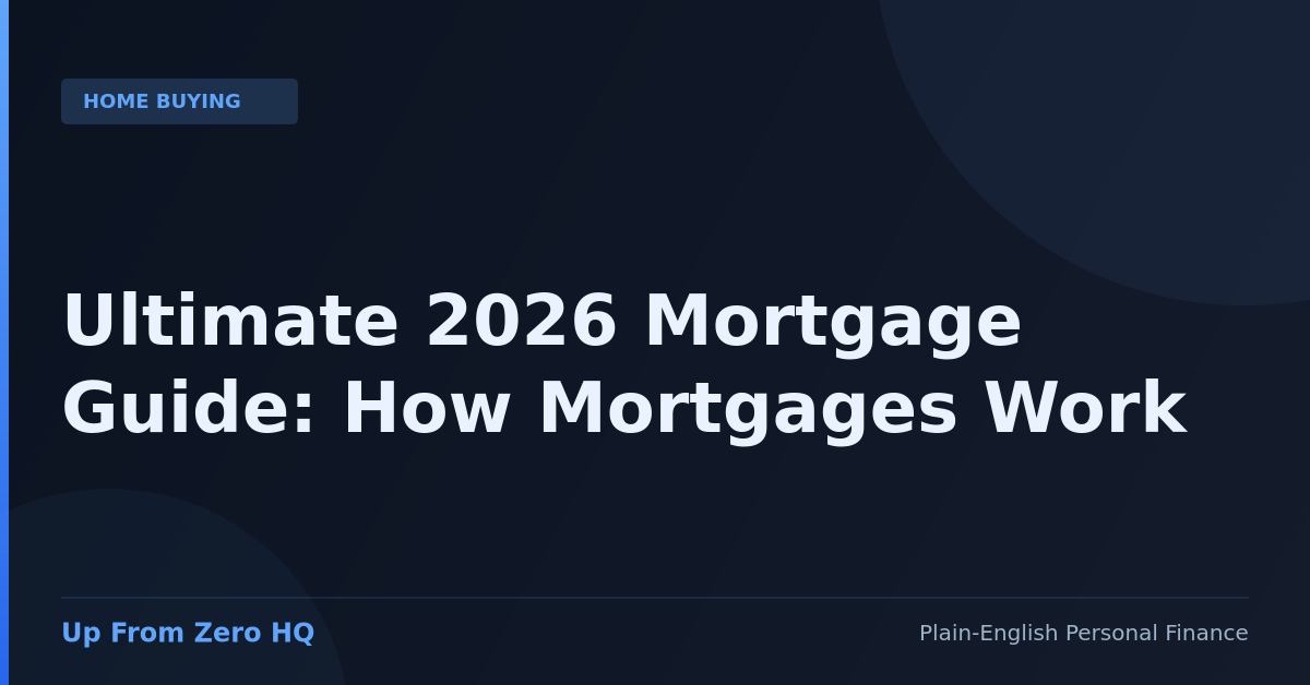 Ultimate 2026 Mortgage Guide: How Mortgages Work & How to Get the Best Deal - Up From Zero