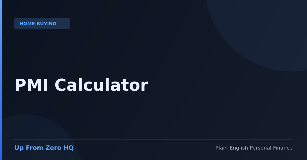 PMI Calculator - Up From Zero