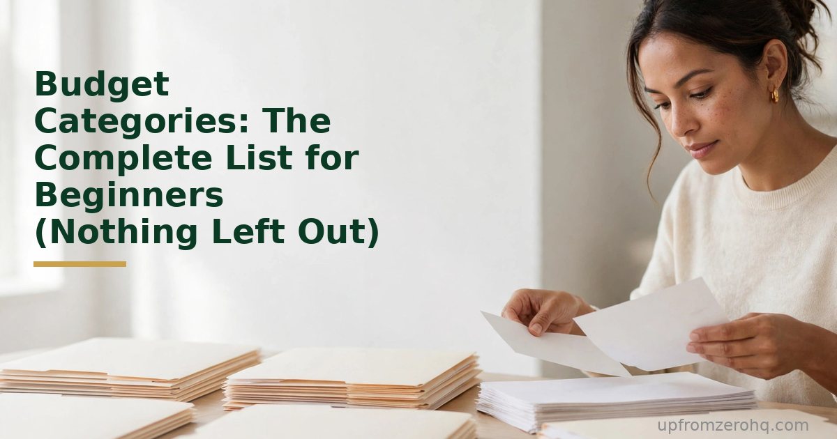 Budget Categories: The Complete List for Beginners (Nothing Left Out)