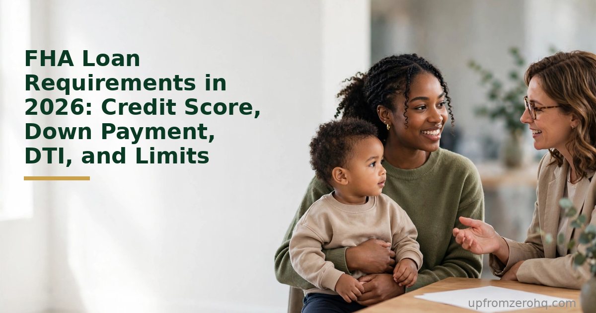 FHA Loan Requirements in 2026: Credit Score, Down Payment, DTI, and Limits