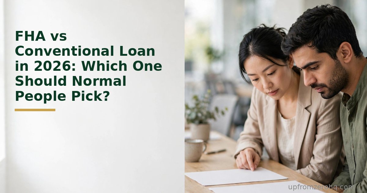 FHA vs Conventional Loan in 2026: Which One Should Normal People Pick?