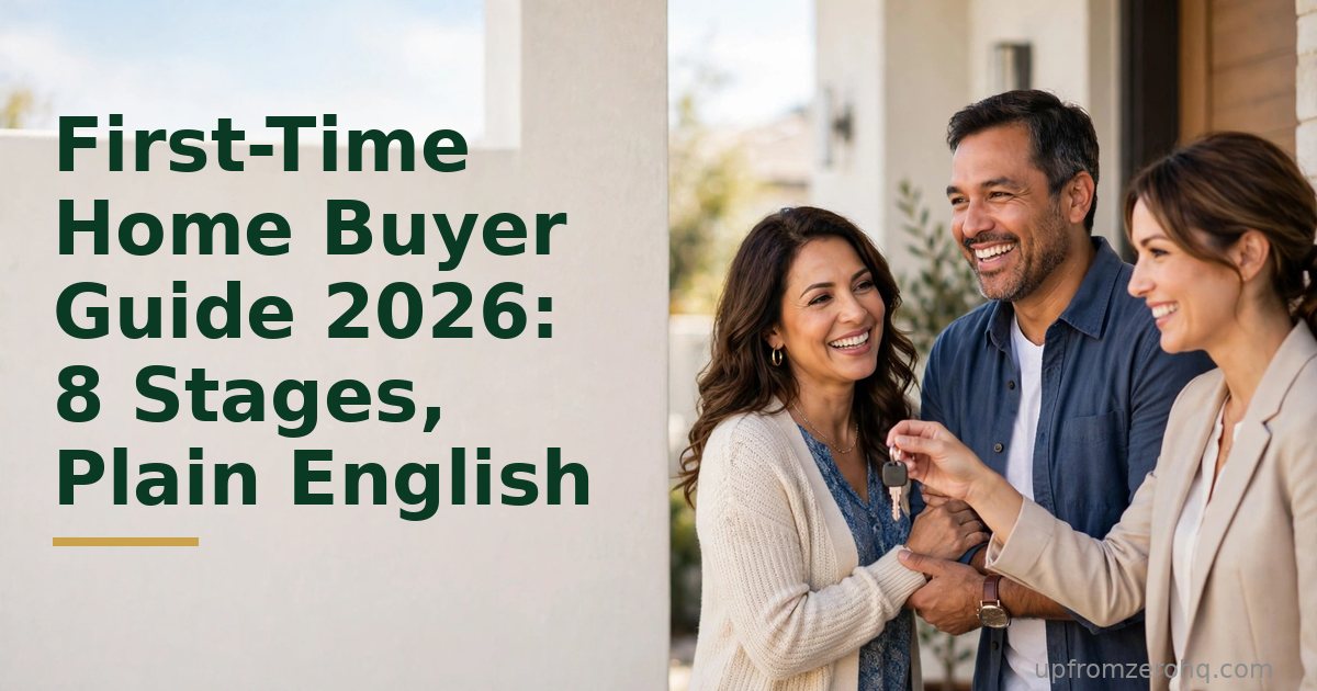 First-Time Home Buyer Guide 2026: 8 Stages, Plain English