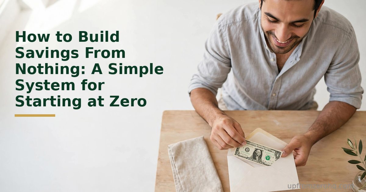 How to Build Savings From Nothing: A Simple System for Starting at Zero