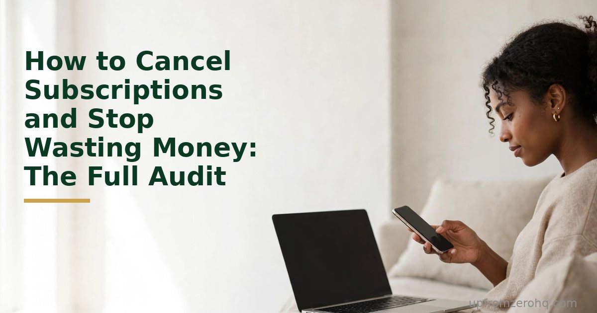 How to Cancel Subscriptions and Stop Wasting Money: The Full Audit