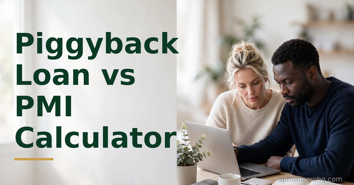 Piggyback Loan vs PMI Calculator