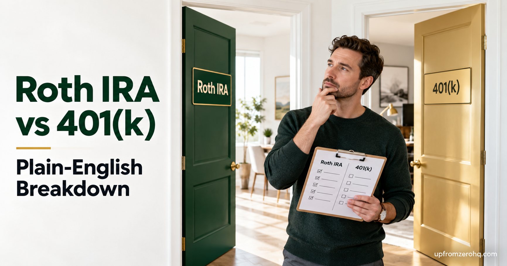 Roth IRA vs 401(k) in 2026: The Plain-English Breakdown for Beginners