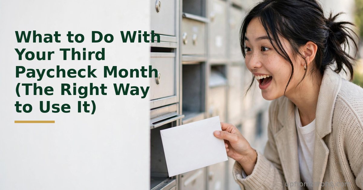 What to Do With Your Third Paycheck Month (The Right Way to Use It)