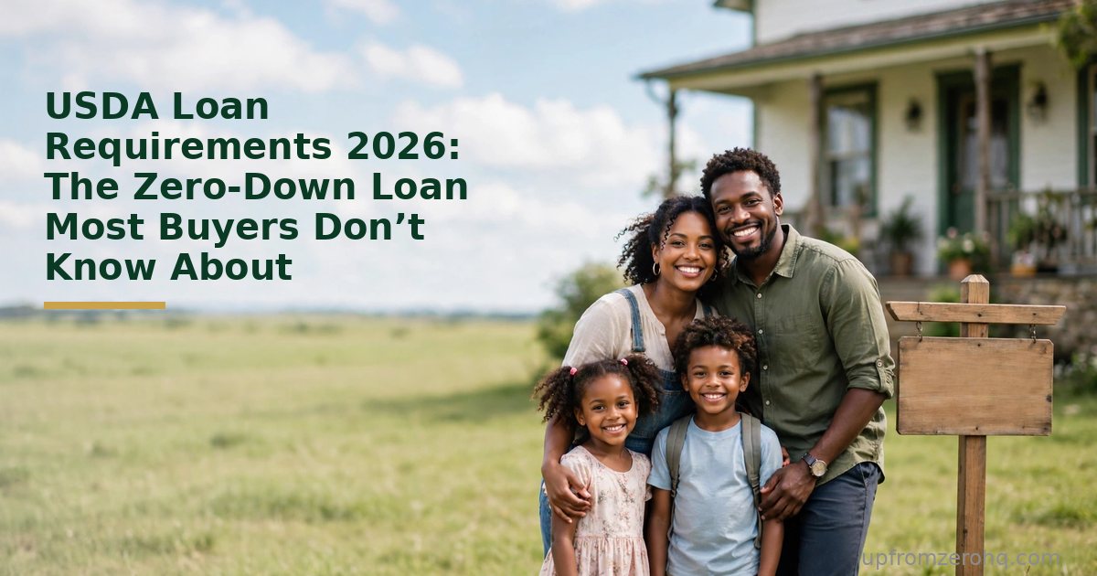 USDA Loan Requirements 2026: The Zero-Down Loan Most Buyers Don't Know About