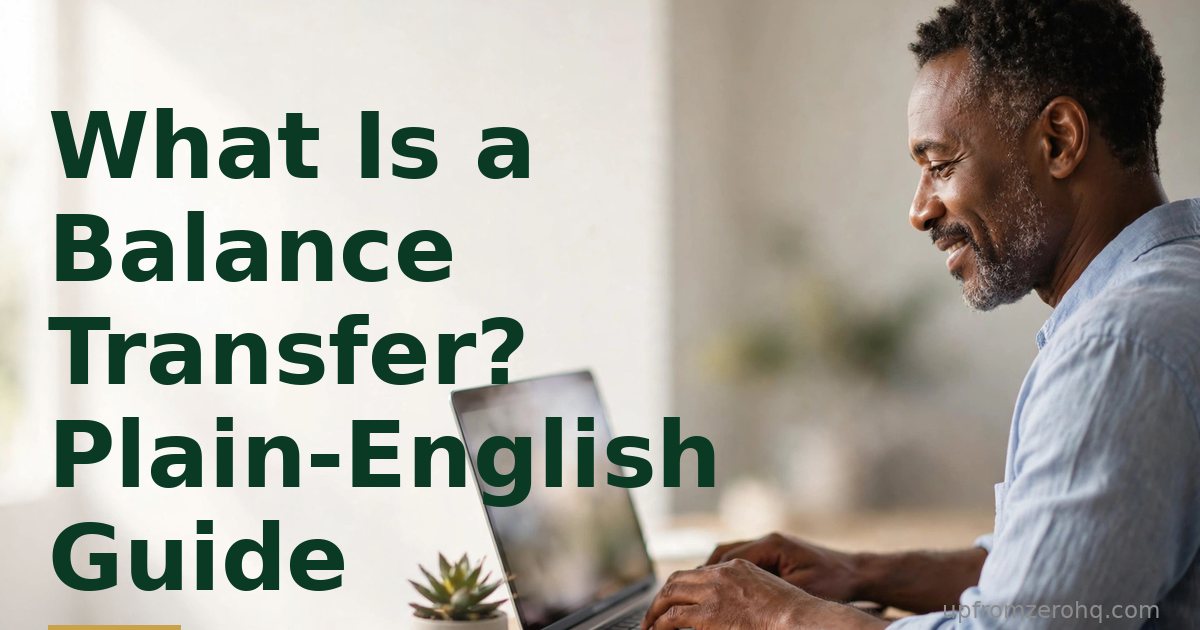 What Is a Balance Transfer? Plain-English Guide