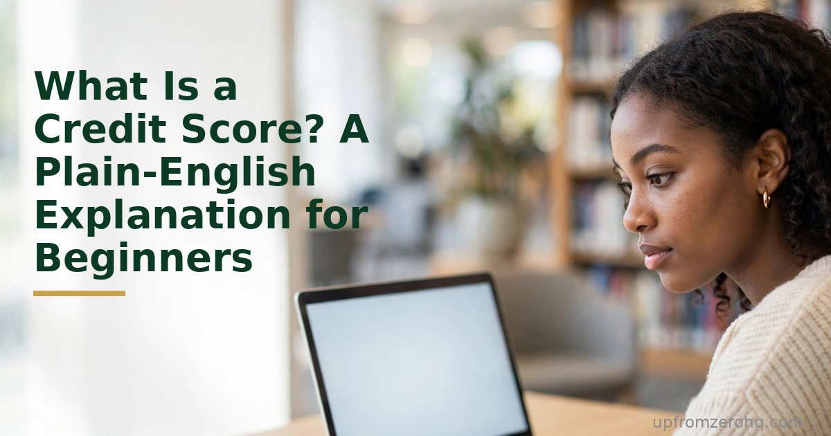 What Is a Credit Score? A Plain-English Explanation for Beginners