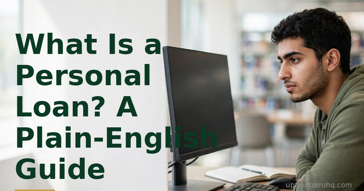 What Is a Personal Loan? A Plain-English Guide