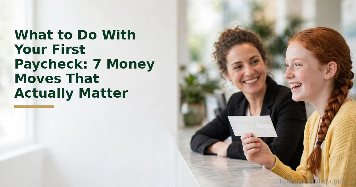 What to Do With Your First Paycheck: 7 Money Moves That Actually Matter